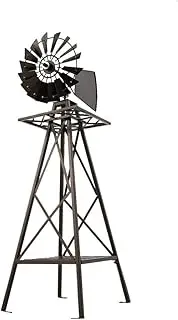 Gardeon Garden Ornaments Windmill, 160cm Height Gardening Decor Metal Ornament Outdoor Wind Mill Spinner Decorations Home Yard Setting Decoration, Weather-Resistant with Nuts Bolts Bronze
