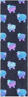 Amooorous Cartoon Cute Blue Neon Fluorescent Sheep Grip Tape Designs Longboard Tear-Proof Longboard Griptape Bubble Free Grip Tape Cruiser Board 33×9 Inch