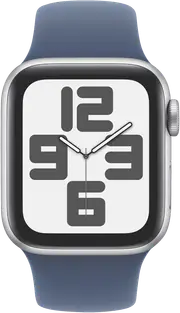 Apple Watch SE GPS 40mm Silver Aluminium - Denim Sport Band - M/L