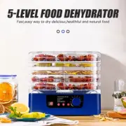 35-70℃ 5 Trays Food Dehydrator Fruit Dryer Jerky Maker 350W 22-26cm Adjustable