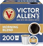 Morning Blend for K-Cup Keurig 2.0 Brewers, 200 Count, Victor Allen’s Coffee Single Serve Coffee Pods