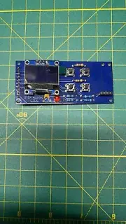 Arduino user interface with OLED display, 4 buttons, LED, and DHT22 input