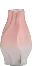 SOGA 25cm Pink Glass Vase Art Blown Hand Flower Tall Vintage Art Vases