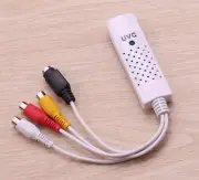 USB 2.0 Video Audio Capture Card Adapter VHS DVR DVD Converter to Windows PC