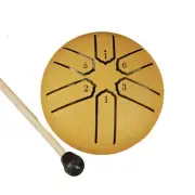 Steel Tongue Drum 6 Note 3 inch Handpans Drum Carbon Steel Clear and Sound