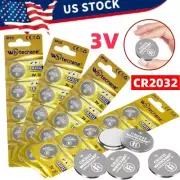 CR2032 3V Button Battery 5/10/15x For Watch Toy Calculator Clock Car Key Cell US