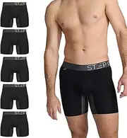 STEP ONE Mens Boxers Shorts Multipack, 5 Pairs, Anti Chafing Underwear for Men, Moisture-Wicking Boxer Shorts with 3D Pouch. Fabric Made from Organic Bamboo