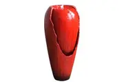 82cm Broken Jar Water Feature Fountain with LED Light Red