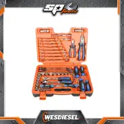 SP Tools 65 Pcs Tool Kit in X-Case - 3/8 inch Drive 12 Point Sockets Metric/SAE