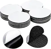 20pcs Self - Adhesive Hook and Loop Dots, Non Slip Rug Tape Double Sided Sticky Pads, Washable Reusable Double Sided Round Sticky Adhesive Pads for Home, School, Office
