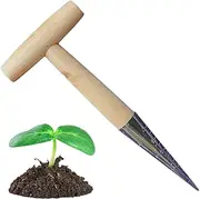 Seedling Hole Digger | T-Type Plant Seedling Hole Punch Tool | Precision Gardening Tools for Vegetables Tomatoes Cucumbers Carrots in Backyard Or Greenhouse