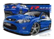 FPV FG R SPEC FG GT R SPEC BLUE / BLACK A1 STRETCHED CANVAS (FV333)