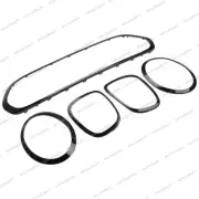For Mini Cooper S F55 F56 F57 Front Bumper Grill + F&R Fog Light Cover Trim BLK (for: Mini)