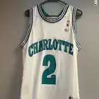 Vintage Champion Charlotte Hornets Larry Johnson Jersey