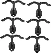 Mipcase 6Pcs Ceiling Plant Hooks Durable Wall Mount Hangers for Hanging Baskets and Decorative Lights Strong Load Bearing Capacity for Indoor and Outdoor Use