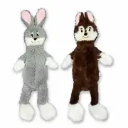 FGA MARKETPLACE Rabbit-Fox Flat NO Stuffing NO Squeak Plush Dog Toy, 21 inch