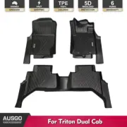 AUSGO 5D Floor Mats for Mitsubishi Triton MV Dual 2024+ | Door Sill Coverage