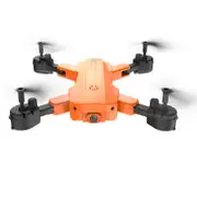 HR H9 Mini 2.4G WiFi FPV with 4K HD Dual Camera 20mins Flight Time Altitude Hold Mode Foldable RC Drone Quadcopter RTF Orange With Dual Camera One Bat