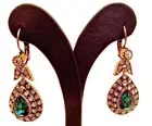 Classic Ottoman Style Hurrem Sultan's (Roxelana) Drop Earrings With Rhinestones