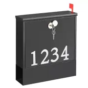 Mailbox Wall Mounted with Lock for House,Hanging Metal Mailbox for Black-04