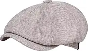 [Frediuo] Beret Hat Classic Tweed Hat British Flat Hat for Outdoor Travel Hiking Fishing