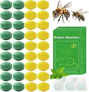 36 Pack Mouse Rodent Repellent - Peppermint Oil Mouse Repellent for Indoor Outdoor Use, Mice Rat Deterrent for Home Car Engines RV Garages, Effective Squirrel, Spider Repellent - Family Pet Safe