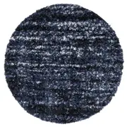 Plushy 386 Lava In Navy : Round Rug