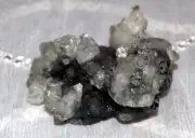 Apophyllite Crystals On Black Chalcedony Base I-13