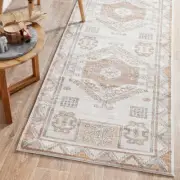 Raleigh Aztec Inspired Faded Natural Modern Rug Runner - 3 Sizes **FREE DELIVERY