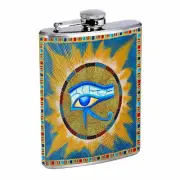 Egyptian Horus Eye Em1 8oz Stainless Steel Flask Drinking Whiskey Liquor