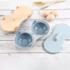 Microwave Egg Poacher,Poached Egg Cooker,Egg Maker Poached Egg Steamer 2Holes