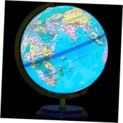 13 Inch Illuminated World Globe with Stand Rewritable Light up Globe Classic