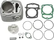Grcfumo Cylinder Piston Accessory, 67mm Top End Rebuild Kit Cylinder Piston, Aluminium Alloy Cylinder Piston Gasket Replacement Set for SL230 XR230 CRF230F
