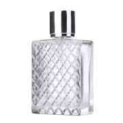 100ml Clear Glass Mist Atomizer Square Refillable Portable Perfume Spray Bot-UI
