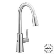 MOEN 7402EW Riley Touchless Pull-Down Sprayer Kitchen Faucet in Chrome