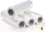 (4x) 500mm CLEAR Hand Stretch Film 2" Core for Shipping or Pallet wrapping