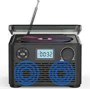 Ysyaxsyt CD Player Vintage 4000mAh Bluetooth Music Disk Album Disc CD Player Portable FM Radio
