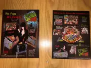 Lot of 2 - Bally Elvira SCARED STIFF - ORIGINAL PINBALL FLYERS - MINT 1996