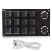 Macro Mechanical Keyboard 12 Keys Multifunctional DIY Programmable Keyboard P...