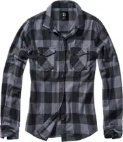 Brandit Amy Flanell, blouse , color: Black/Grey , size: 4XL