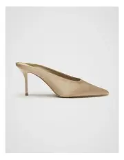[Seed Heritage] Aisha Satin Heeled Mule in Rye