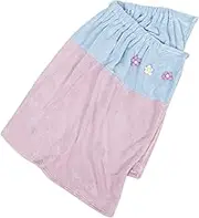 BESPORTBLE Fleece Body Towel Wrap for Women Cute Flower Design Bath Shower Skirt Soft Absorbent Lightweight Portable for Home Beach Use Skin Friendly Easy to Clean