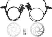 MTBDisc Brake Set, Hydraulic Disc Brake Kit, with 160mm Rotors, Left Front 77cm & Right Rear 167cm, Aluminum Oil Pressure Calipers Levers for Mountain Bike E Bike Fat Bike