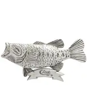 CASE XX LARGE MOUTH BASS LAPEL HAT PIN PEWTER ITEM #PLMBASSHP ***RARE***