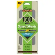 Silicacut Speed Sheets 3-2/3 In. X 9 In. 1500 Grit Extra Fine Hook and Loop Sand