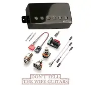 EMG 57 BLACK CHROME ACTIVE HUMBUCKER PICKUP STANDARD SPACED SHORT SHAFT POTS