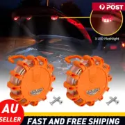 2Pack LED Road Flare Emergency Roadside Beacon Strobe Safety Lights Warning IP67