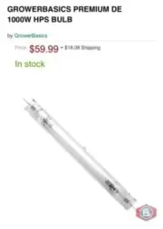 GROWER BASIC 1000W Double Ended HPS Grow Light Bulb 10 TOTAL