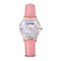在飛比找ETMall東森購物網優惠-ALLY DENOVO 珊瑚粉山茶花糖琉璃粉色腕錶(AS50