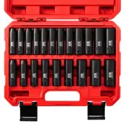21 Pieces 3/8" Drive Deep Impact Socket Set, Standard SAE (5/16"to 3/4") & Me...